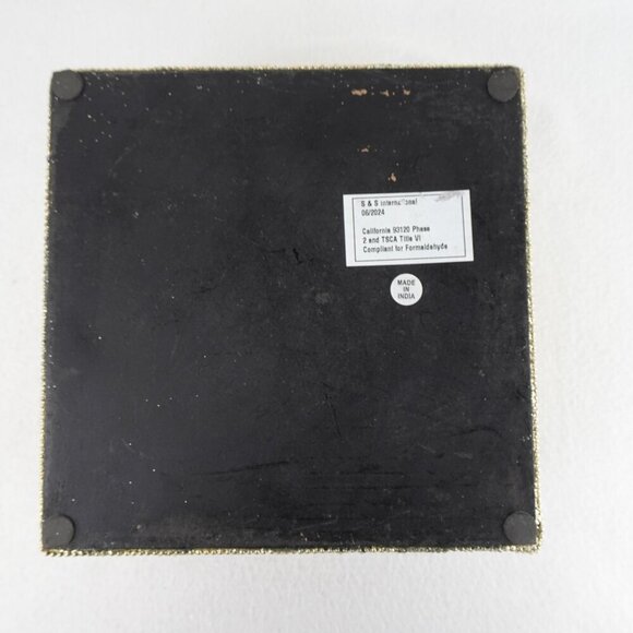 Beaded Wood Jewelry Storage Trinket Box Handcrafted Parrots Bird Theme - Picture 11 of 13